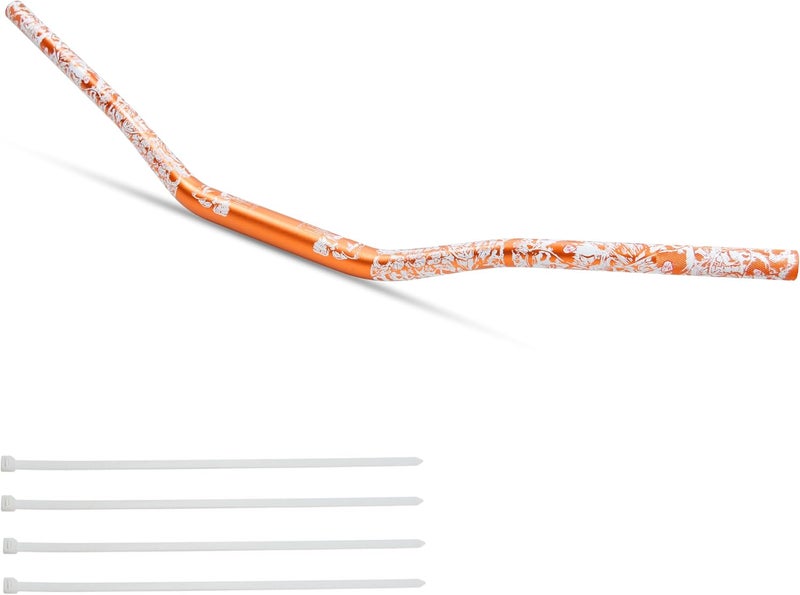 JXPANG Universal 28mm 1/1/8" Handle Bar For CRF KLX KX LTR TRX SX SXF EXC XCW Motocross Pit Dirt Bike Scooter ATV Quad Bike Grizzly Hawk 250 Bicycles (Orange) - Image 1